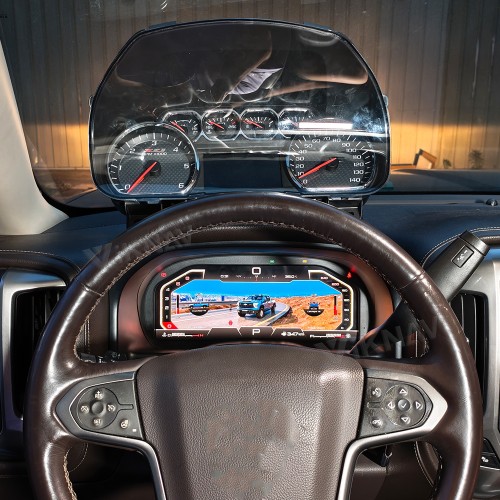 Viknav 13 Inch Car Digital Cluster For Chevrolet Silverado GMC SIERRA 2014 2015 2016 2017 2018 LCD Car Digital Speedometer Dashboard Panel Instrument Panel Virtual Cockpit