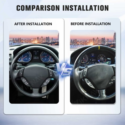 Viknav Linux 12.3 Inch Digital Cluster Dashboard Speedometer Panel For Maserati GT GC GranTurismo 2007-2017 Virtual Digital Instrument Cluster Cockpit