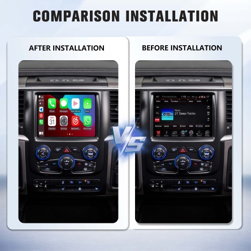 VIKNAV Linux Carplay System Box for Dodge Ram 2013-2018 Wireless CarPlay & Android Auto Retains Original Screen & Functions