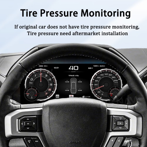 Viknav 13.1inch For Ford F150 2015-2022 LCD Digital Cluster Dashboard Panel Speedometer Screen Virtual Instrument Cluster Virtual Cockpit