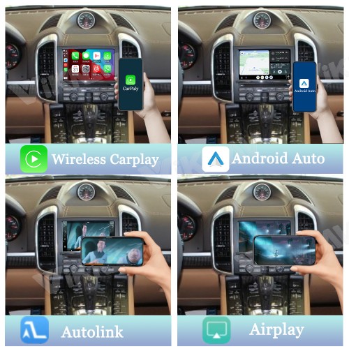 Viknav Linux System Wireless Carplay Android Auto Decorder Box for Porsche Cayenne 2007-2016 Upgrade Interface Decoding Box Autolink Airplay