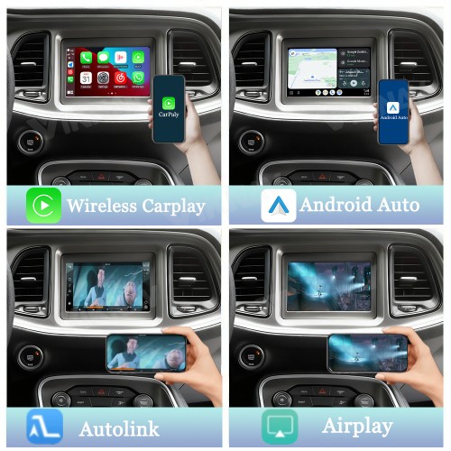 Viknav Linux Carplay System Box for Dodge Challenger 2015-2022 Wireless CarPlay & Android Auto