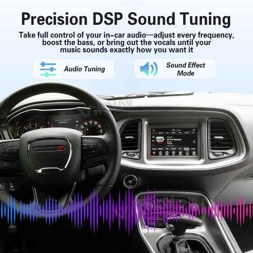 Viknav Linux Carplay System Box for Dodge Challenger 2015-2022 Wireless CarPlay & Android Auto