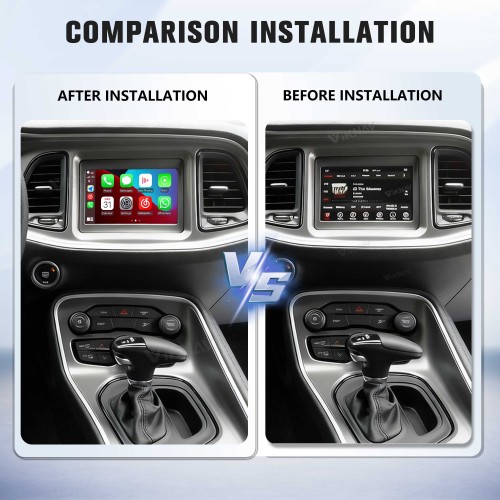 Viknav Linux Carplay System Box for Dodge Challenger 2015-2022 Wireless CarPlay & Android Auto