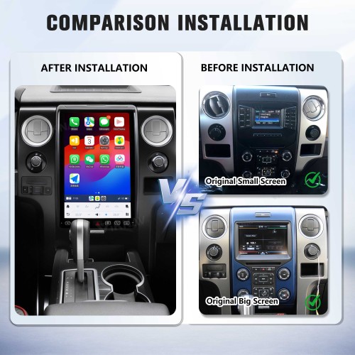 Viknav 14.4 Inch Car Radio Android For Ford F150 2013-2014 Stereo Wireless Carplay Android Auto Touch Screen GPS Navigation Multimedia player 128GB