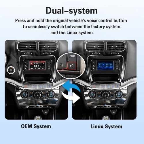Viknav Linux Interface Box for Dodge Journey 2013-2016 Wireless CarPlay & Android Auto Retainer