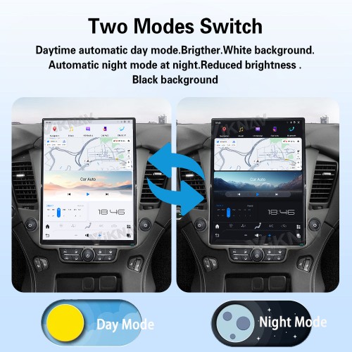 Viknav 15.6 inch Large Screen Car Radio For Chevrolet Tahoe Suburban GMC Yukon 2014-2020 Andriod Auto Radio Multimedia Player Wireless Carplay GPS Navigation Head Unit (128GB )