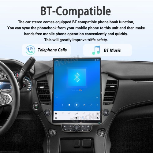 Viknav 15.6 inch Large Screen Car Radio For Chevrolet Tahoe Suburban GMC Yukon 2014-2020 Andriod Auto Radio Multimedia Player Wireless Carplay GPS Navigation Head Unit (128GB )