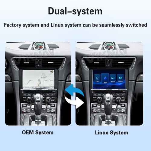 Viknav Linux System Wireless Carplay Android Auto Decorder Box for Porsche 911 2006-2018 Upgrade Interface Autolink Airplay Decoding Box