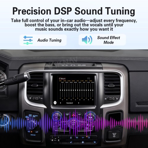 VIKNAV Linux Carplay System Box for Dodge Ram 2013-2018 Wireless CarPlay & Android Auto Retains Original Screen & Functions