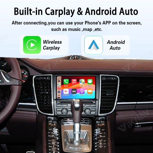 Viknav Linux System Wireless Carplay Android Auto Decorder Box for Porsche Panamera 2010-2016 PCM 3.1 Upgrade Interface Autolink Airplay Decoding Box