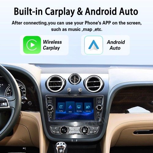Viknav Linux System Wireless Carplay Android Auto Decorder Box For Bentley Mulsanne Bentayga 2011-2019 GPS Navigatipn Original Car Radio Screen