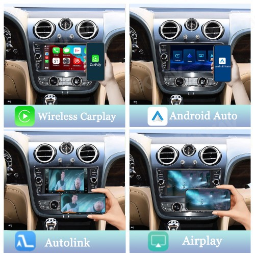 Viknav Linux System Wireless Carplay Android Auto Decorder Box For Bentley Mulsanne Bentayga 2011-2019 GPS Navigatipn Original Car Radio Screen