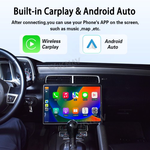 Viknav 15.6 Inch Android Car Radio for Chevrolet Camaro 2010-2015 GPS Navigation Auto Wireless Carplay Multimedia Player Head Unit