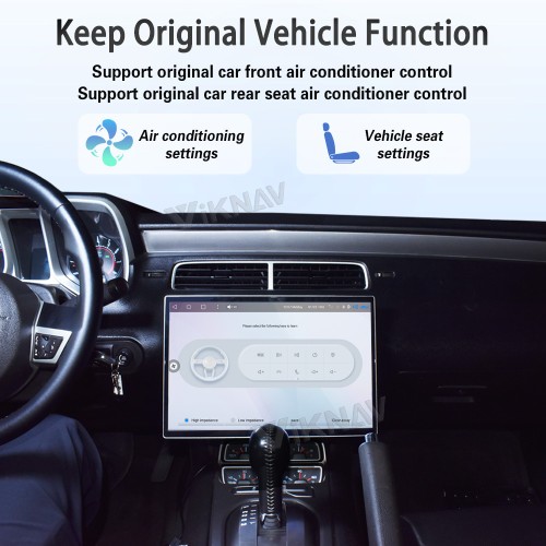 Viknav 15.6 Inch Android Car Radio for Chevrolet Camaro 2010-2015 GPS Navigation Auto Wireless Carplay Multimedia Player Head Unit