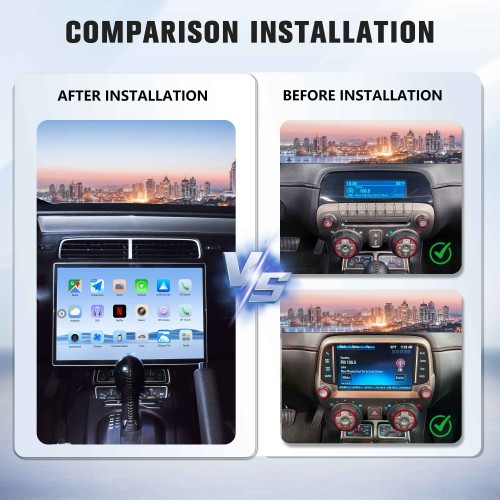 Viknav 15.6 Inch Android Car Radio for Chevrolet Camaro 2010-2015 GPS Navigation Auto Wireless Carplay Multimedia Player Head Unit