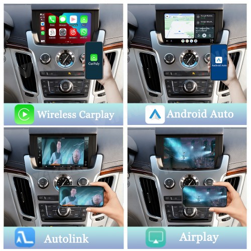 Viknav Linux CarPlay System BOX For Cadillac CTS 2009-2012 Wireless Decoder to Keep OEM Screen & Functions