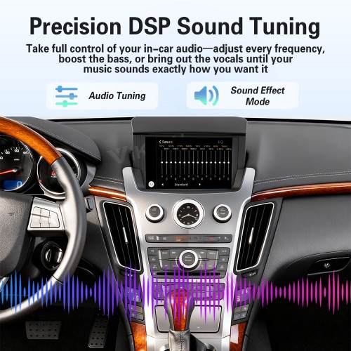 Viknav Linux CarPlay System BOX For Cadillac CTS 2009-2012 Wireless Decoder to Keep OEM Screen & Functions