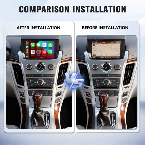 Viknav Linux CarPlay System BOX For Cadillac CTS 2009-2012 Wireless Decoder to Keep OEM Screen & Functions