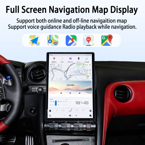 Viknav Upgrade Android Car Radio 14.4 inch For Nissan GTR R35 2008-2015 Wireless Carpaly Android Auto Touch Screen GPS Navigation Multimedia player Auto Stereo Head Unit
