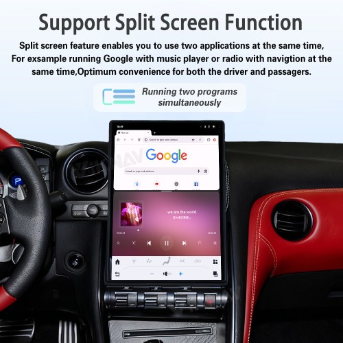 Viknav Upgrade Android Car Radio 14.4 inch For Nissan GTR R35 2008-2015 Wireless Carpaly Android Auto Touch Screen GPS Navigation Multimedia player Auto Stereo Head Unit