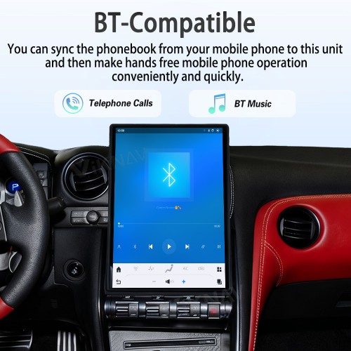 Viknav Upgrade Android Car Radio 14.4 inch For Nissan GTR R35 2008-2015 Wireless Carpaly Android Auto Touch Screen GPS Navigation Multimedia player Auto Stereo Head Unit