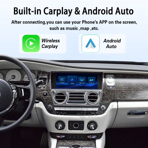 Viknav Linux System Wireless Carplay Android Auto Decorder Box For Rolls-Royce Ghost 2010-2018 GPS Navigatipn Original Car Radio Screen