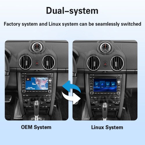 Viknav Linux System Wireless Carplay Android Auto Decorder Box for Porsche Cayman PCM 3.1 2010-2016 Decoding Box Upgrade Interface Autolink Airplay