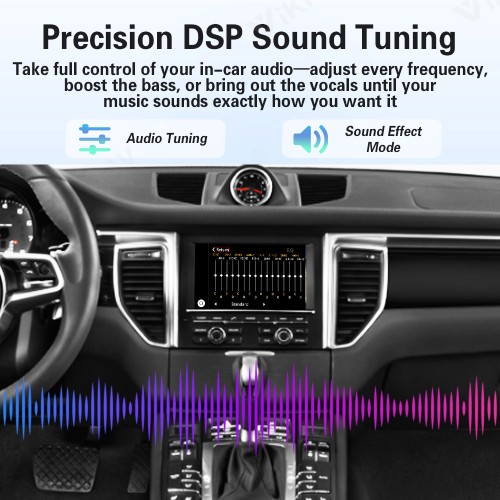 Viknav Linux System Wireless Carplay Android Auto Decorder Box for Porsche Macan PCM 3.1 2014-2016 PCM 4.0 2017 Decoding Box Upgrade Interface Autolink Airplay