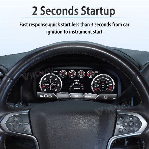 Viknav 13 Inch Car Digital Cluster For Chevrolet Silverado GMC SIERRA 2014- 2018 LCD Car Digital Speedometer Dashboard Panel Instrument Panel Virtual Cockpit