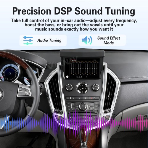 Viknav Linux System Wireless Carplay Android Auto Decoder Box for Cadillac SRX 2009-2012 Upgrade Interface Retain Original Screen