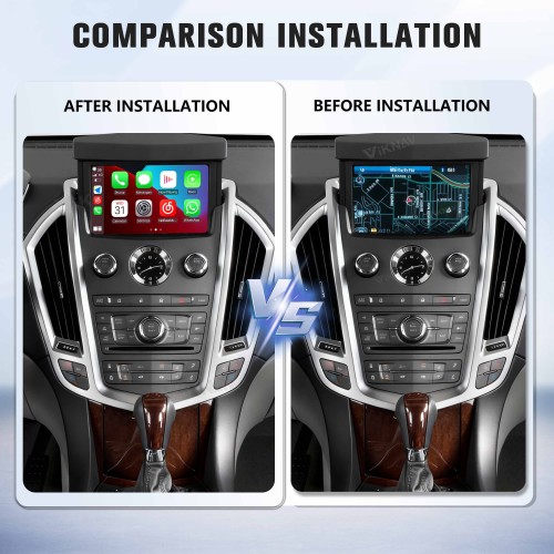 Viknav Linux System Wireless Carplay Android Auto Decoder Box for Cadillac SRX 2009-2012 Upgrade Interface Retain Original Screen