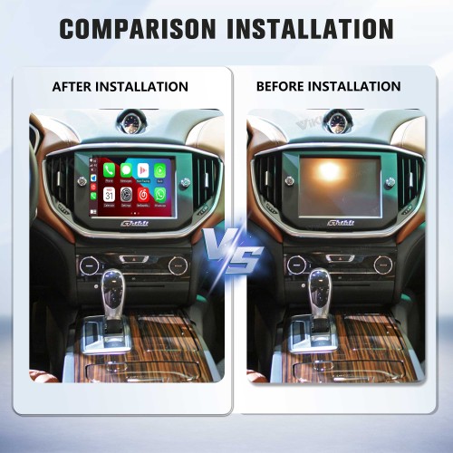 Viknav Linux System Wireless Carplay Android Auto Decorder Box for Maserati Ghibli 2014 Decoding Box Upgrade Interface Autolink Airplay