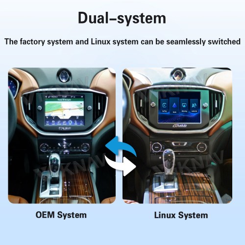 Viknav Linux System Wireless Carplay Android Auto Decorder Box for Maserati Ghibli 2014 Decoding Box Upgrade Interface Autolink Airplay