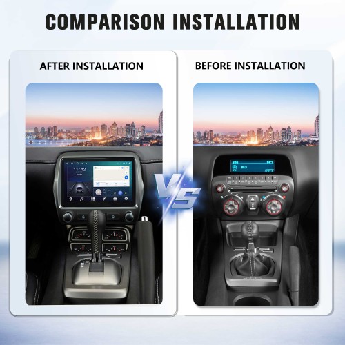 Viknav 8" Touch Screen Car Radio For Chevrolet Camaro 2010 2011 2012 2013 2014 2015 Multimedia Player Android Auto GPS Navigation Wireless Carplay (128GB)