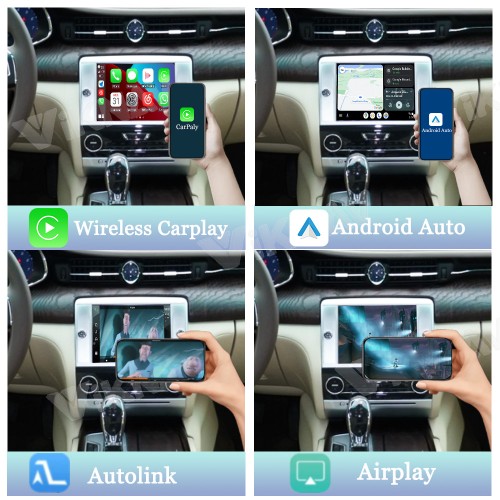 Viknav Linux System Wireless Carplay Android Auto Decorder Box for Maserati Quattroporte 2013-2015 Decoding Box Upgrade Interface Autolink Airplay