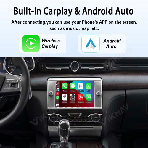 Viknav Linux System Wireless Carplay Android Auto Decorder Box for Maserati Quattroporte 2013-2015 Decoding Box Upgrade Interface Autolink Airplay
