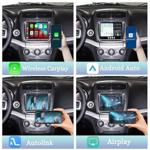 Viknav Linux System Wireless Carplay Android Auto Decorder Box For Fiat Freemont Ottimo 2013-2014 Decoding Box Upgrade Interface Autolink Airplay