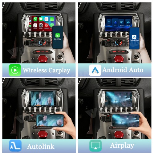 Viknav Linux System Wireless Carplay Android Auto Decorder Box For Lamborghini 2011-2018 GPS Navigatipn Original Car Radio Screen