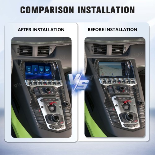 Viknav Linux System Wireless Carplay Android Auto Decorder Box For Lamborghini 2011-2018 GPS Navigatipn Original Car Radio Screen