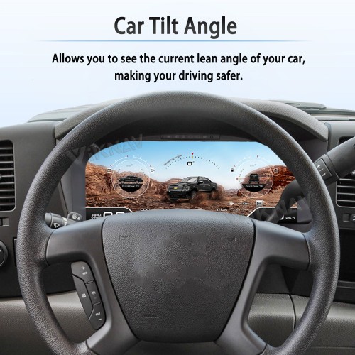 Viknav 15.1 Inch LCD Screen Car Digital Cluster For Chevrolet Silverado GMC Sierra 2007-2013 Linux System Car Digital Speedometer Dashboard Panel Instrument Panel Virtual Cockpit