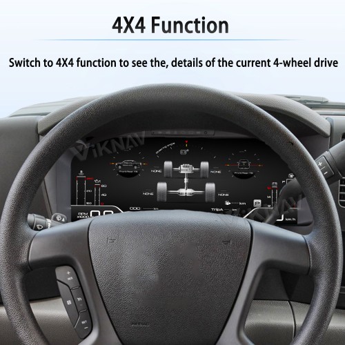 Viknav 15.1 Inch LCD Screen Car Digital Cluster For Chevrolet Silverado GMC Sierra 2007-2013 Linux System Car Digital Speedometer Dashboard Panel Instrument Panel Virtual Cockpit