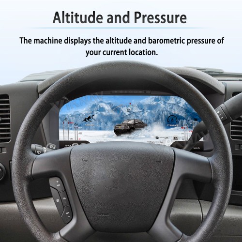 Viknav 15.1 Inch LCD Screen Car Digital Cluster For Chevrolet Silverado GMC Sierra 2007-2013 Linux System Car Digital Speedometer Dashboard Panel Instrument Panel Virtual Cockpit