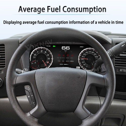 Viknav 15.1 Inch LCD Screen Car Digital Cluster For Chevrolet Silverado GMC Sierra 2007-2013 Linux System Car Digital Speedometer Dashboard Panel Instrument Panel Virtual Cockpit