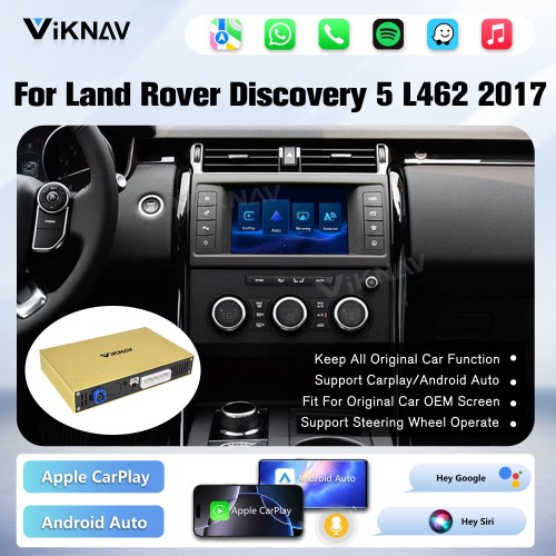 Viknav Linux System Wireless Carplay Android Auto Decorder Box For Land Rover Discovery 5 L462 2017 GPS Navigatipn Original Car Radio Screen
