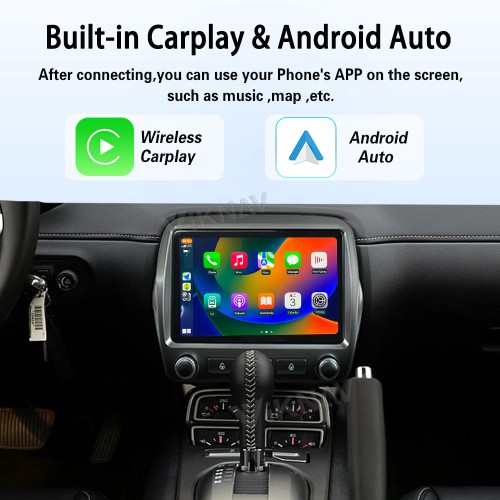 Viknav 8" Touch Screen Car Radio For Chevrolet Camaro 2010 2011 2012 2013 2014 2015 Multimedia Player Android Auto GPS Navigation Wireless Carplay (128GB)