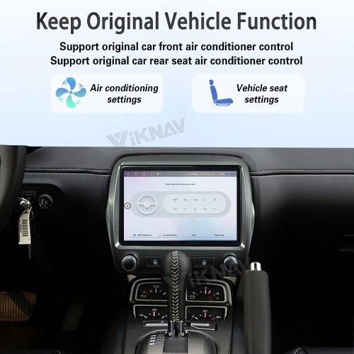 Viknav 8" Touch Screen Car Radio For Chevrolet Camaro 2010 2011 2012 2013 2014 2015 Multimedia Player Android Auto GPS Navigation Wireless Carplay (128GB)