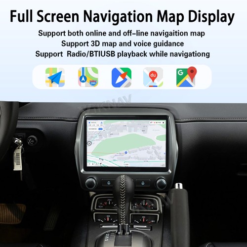 Viknav 8" Touch Screen Car Radio For Chevrolet Camaro 2010 2011 2012 2013 2014 2015 Multimedia Player Android Auto GPS Navigation Wireless Carplay (128GB)