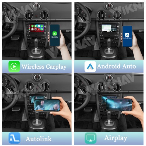 Viknav Linux System Wireless Carplay Android Auto Decorder Box for Porsche Cayman PCM 3.1 2010-2016 Decoding Box Upgrade Interface Autolink Airplay