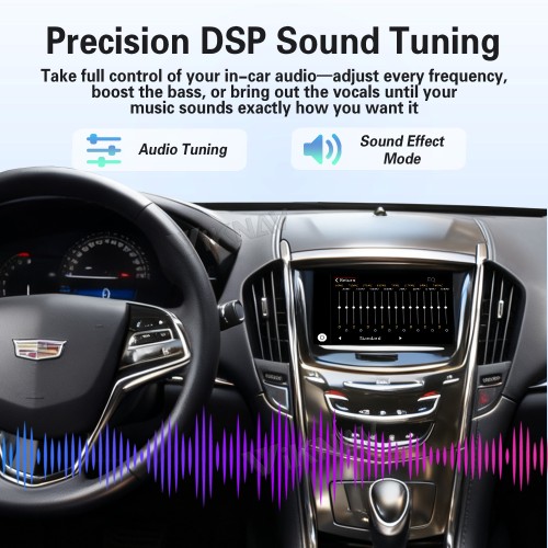 Viknav decoder box for Cadillac ATS-L 2014-2020 Linux Box Wireless CarPlay Android Auto Retain OEM